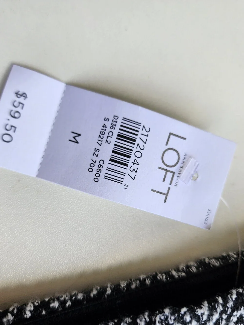 NWT Ann Taylor LOFT Skirt Womens Black Geometric Print Elastic Waist Pull On M